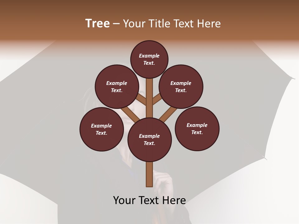 Face Umbrella Human PowerPoint Template