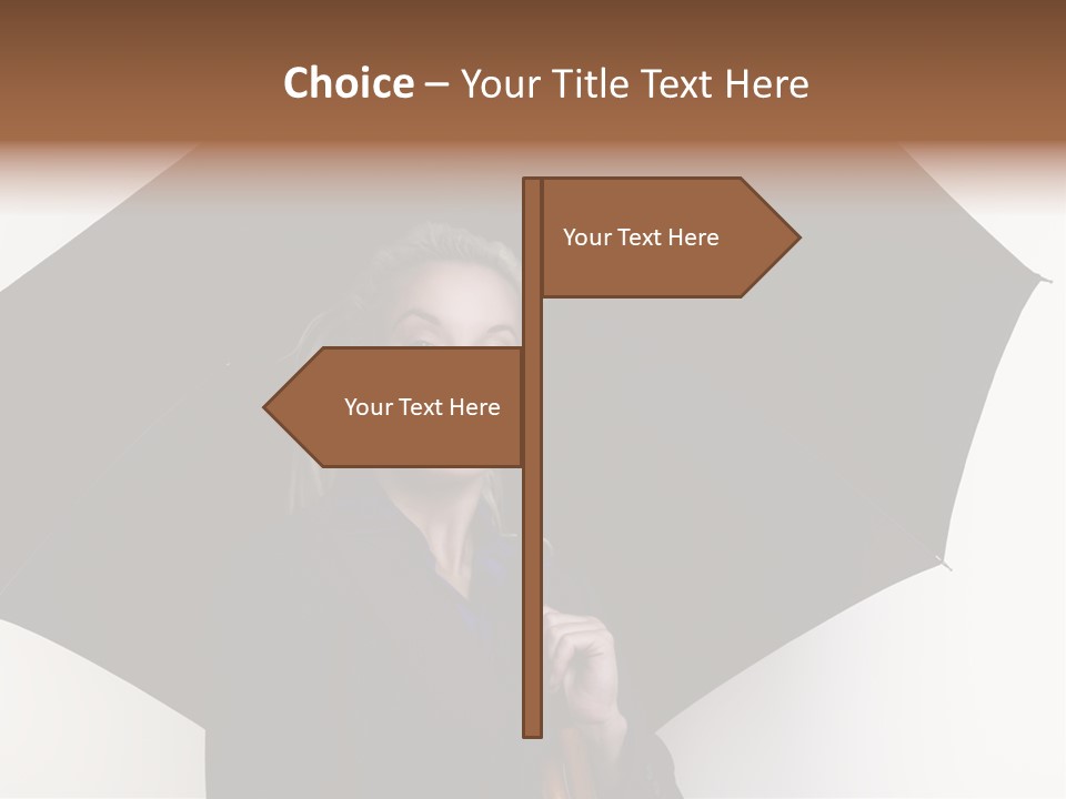 Face Umbrella Human PowerPoint Template