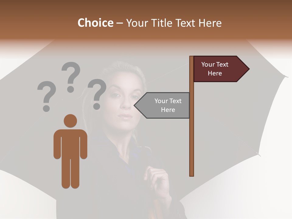 Face Umbrella Human PowerPoint Template