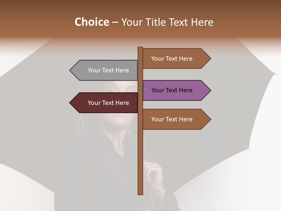 Face Umbrella Human PowerPoint Template