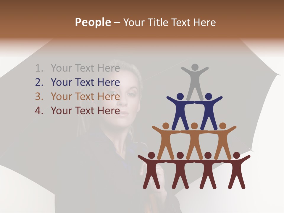 Face Umbrella Human PowerPoint Template