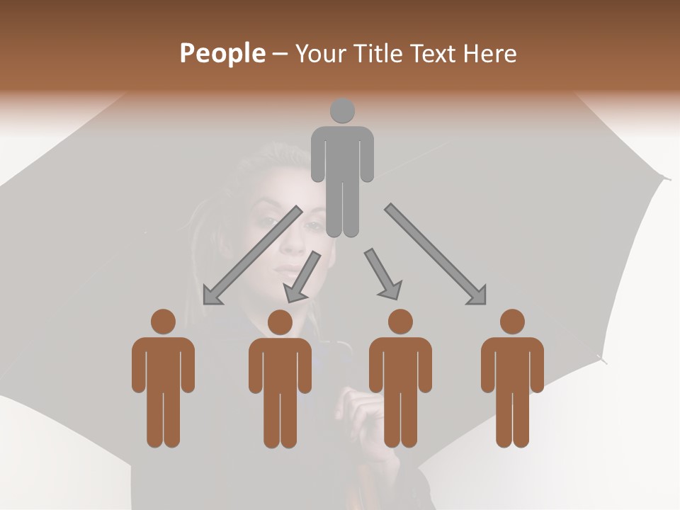 Face Umbrella Human PowerPoint Template
