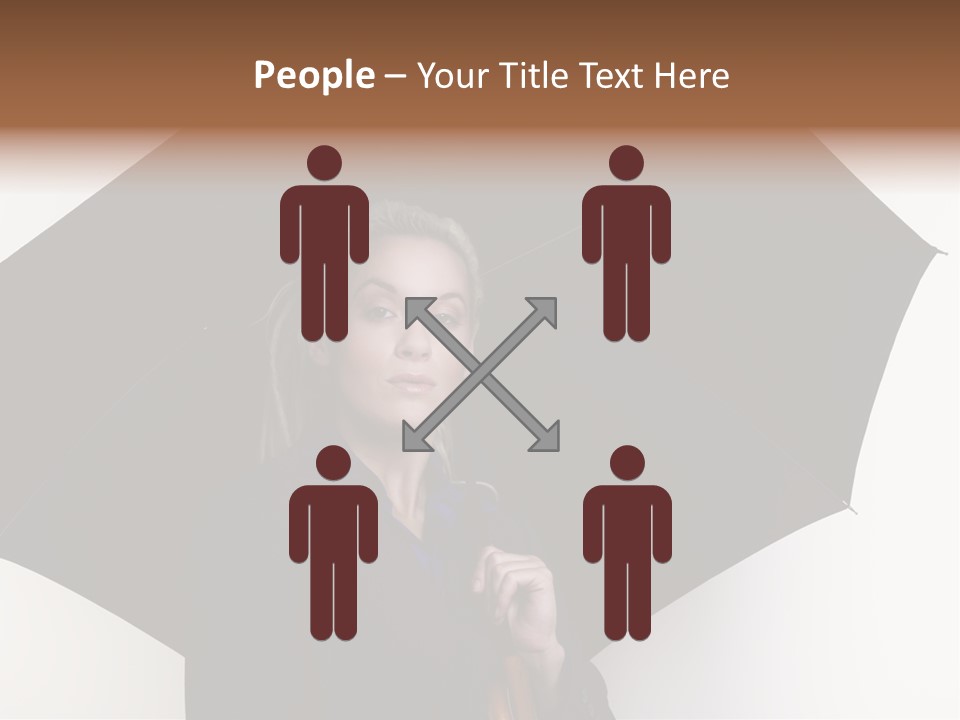 Face Umbrella Human PowerPoint Template