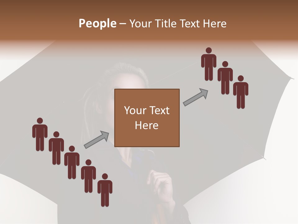 Face Umbrella Human PowerPoint Template
