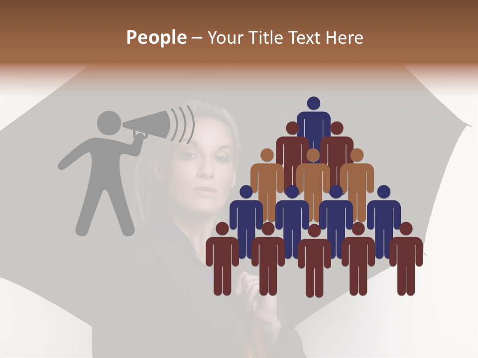 Face Umbrella Human PowerPoint Template