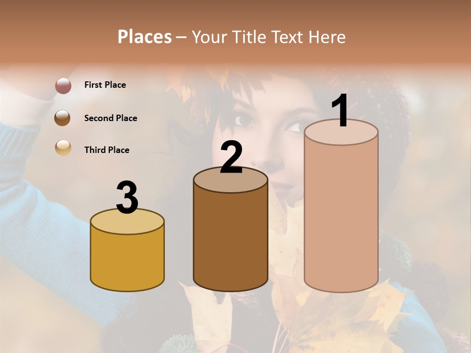 October Girl Maple PowerPoint Template