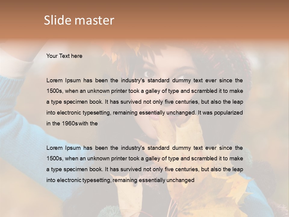 October Girl Maple PowerPoint Template