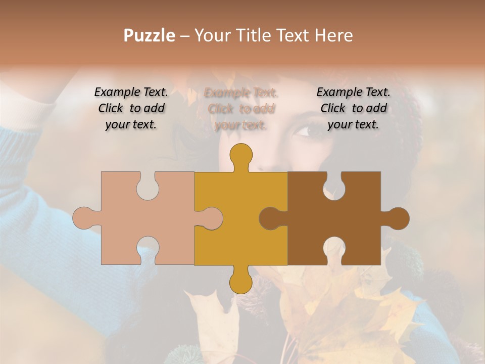 October Girl Maple PowerPoint Template