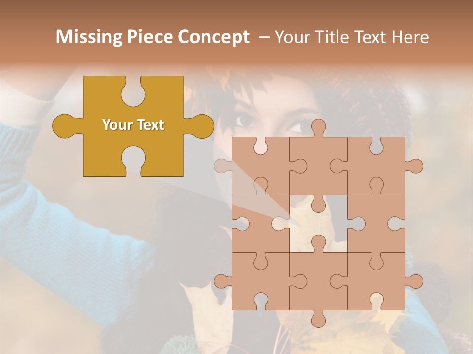 October Girl Maple PowerPoint Template