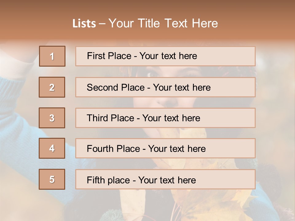 October Girl Maple PowerPoint Template