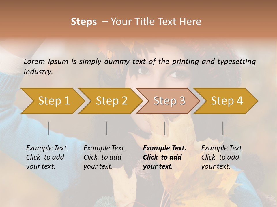 October Girl Maple PowerPoint Template