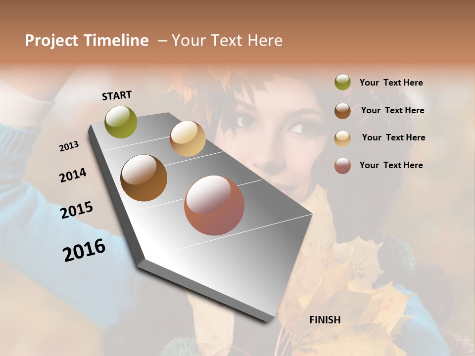 October Girl Maple PowerPoint Template