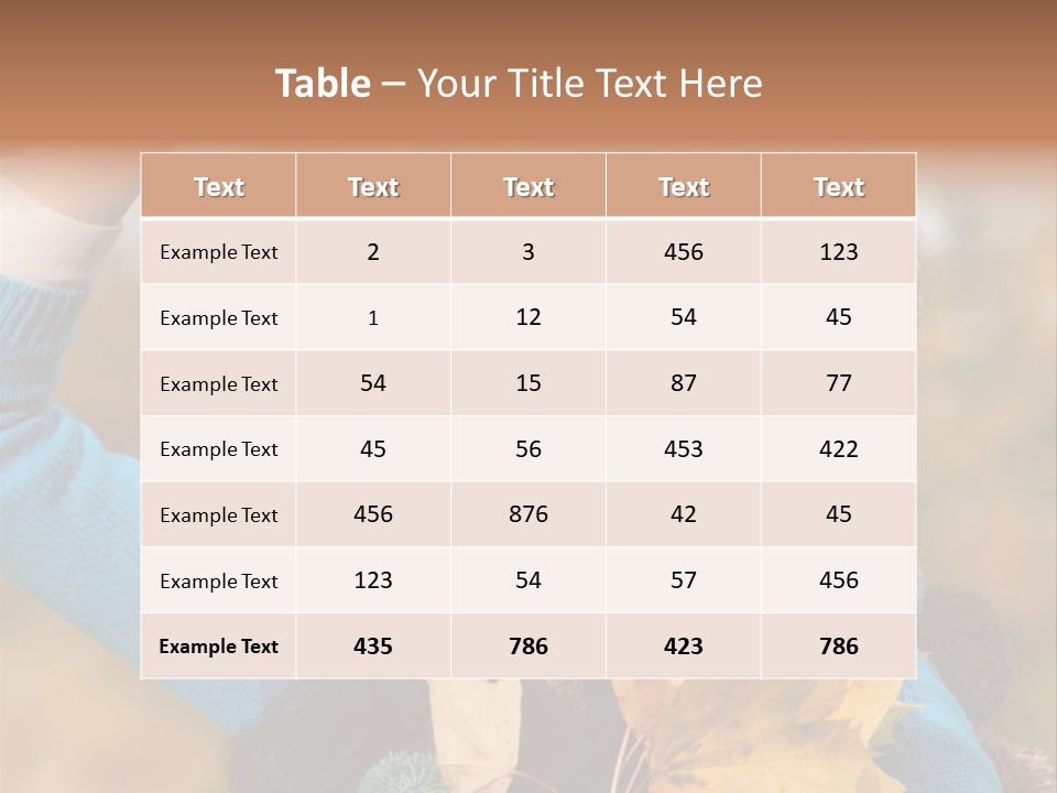 October Girl Maple PowerPoint Template