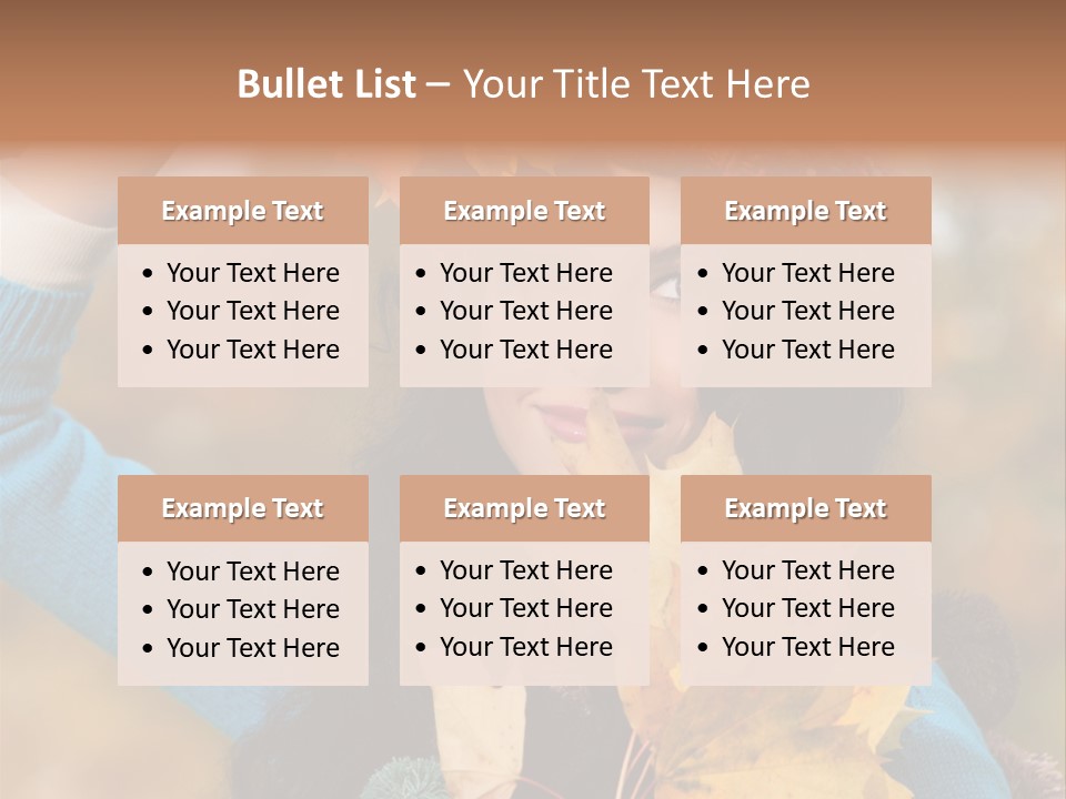 October Girl Maple PowerPoint Template