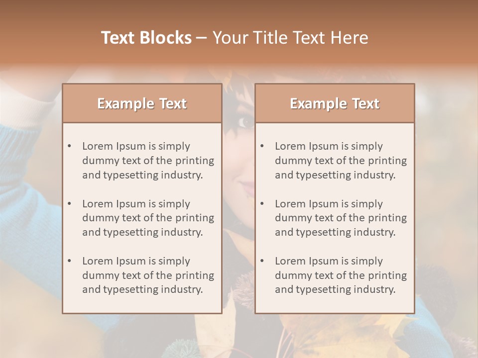 October Girl Maple PowerPoint Template