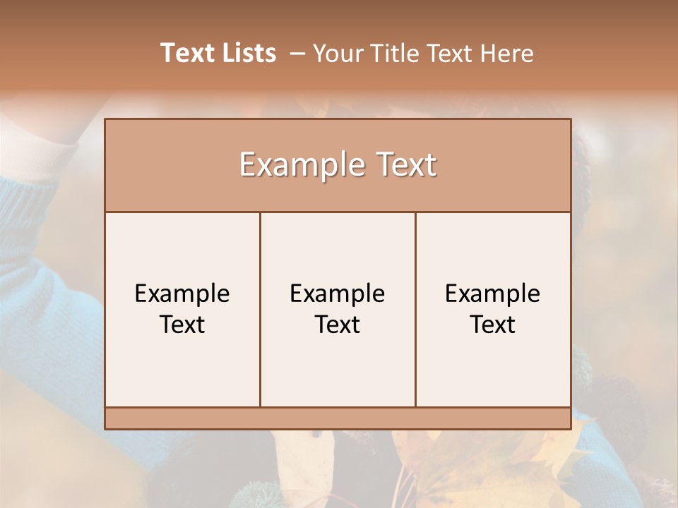 October Girl Maple PowerPoint Template