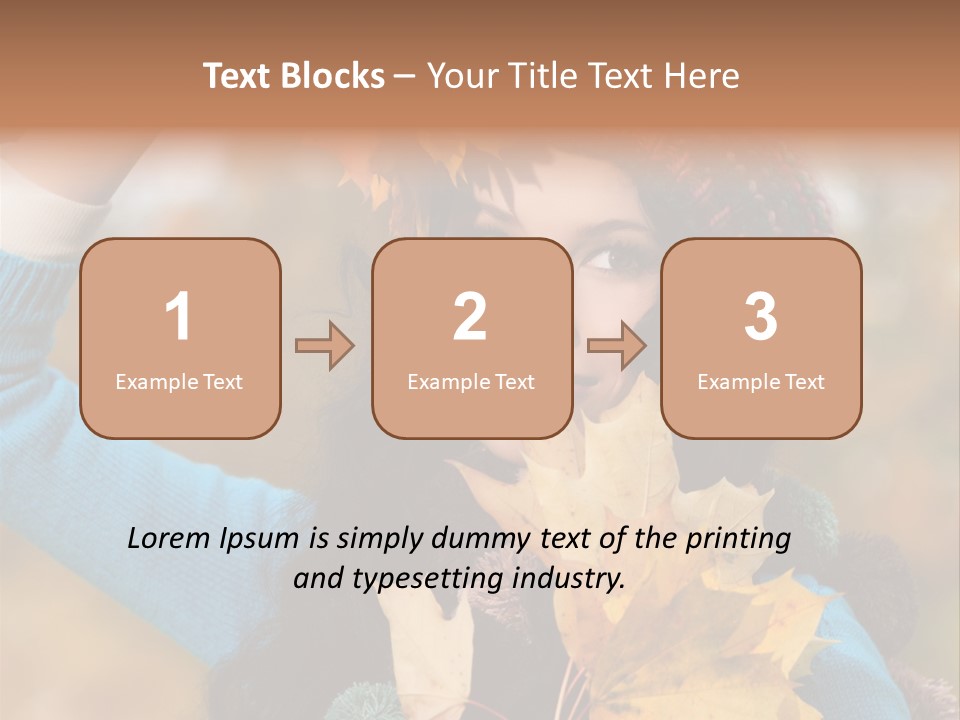 October Girl Maple PowerPoint Template