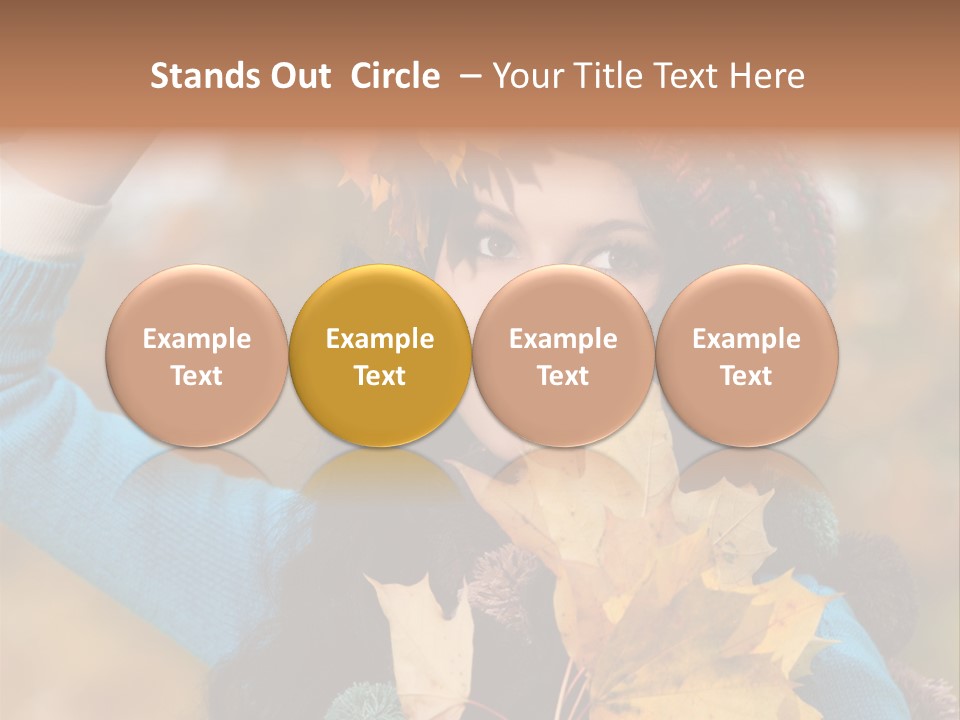 October Girl Maple PowerPoint Template