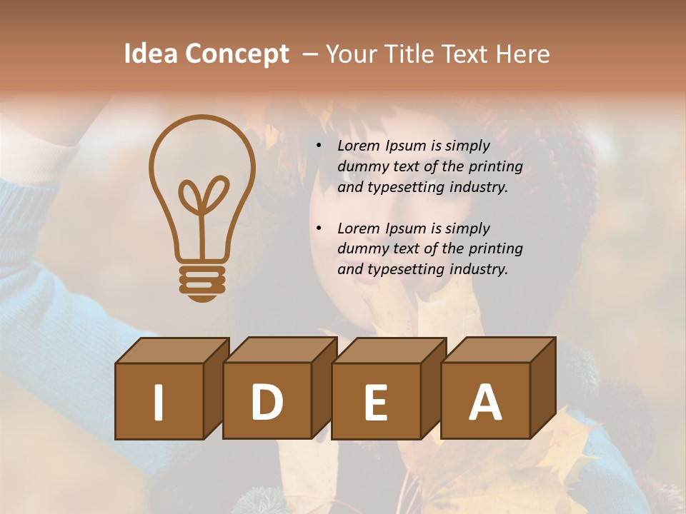 October Girl Maple PowerPoint Template