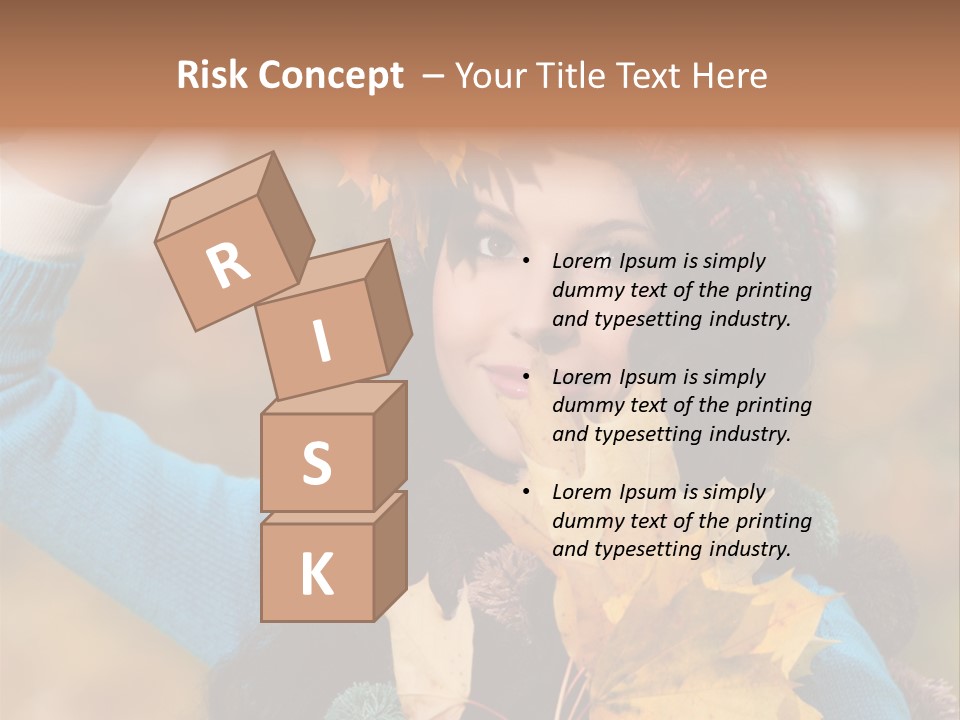 October Girl Maple PowerPoint Template