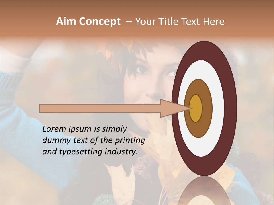 October Girl Maple PowerPoint Template