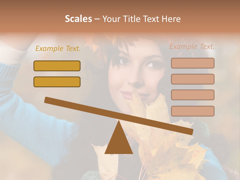 October Girl Maple PowerPoint Template