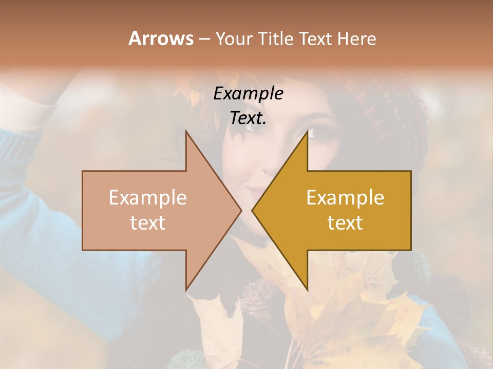 October Girl Maple PowerPoint Template