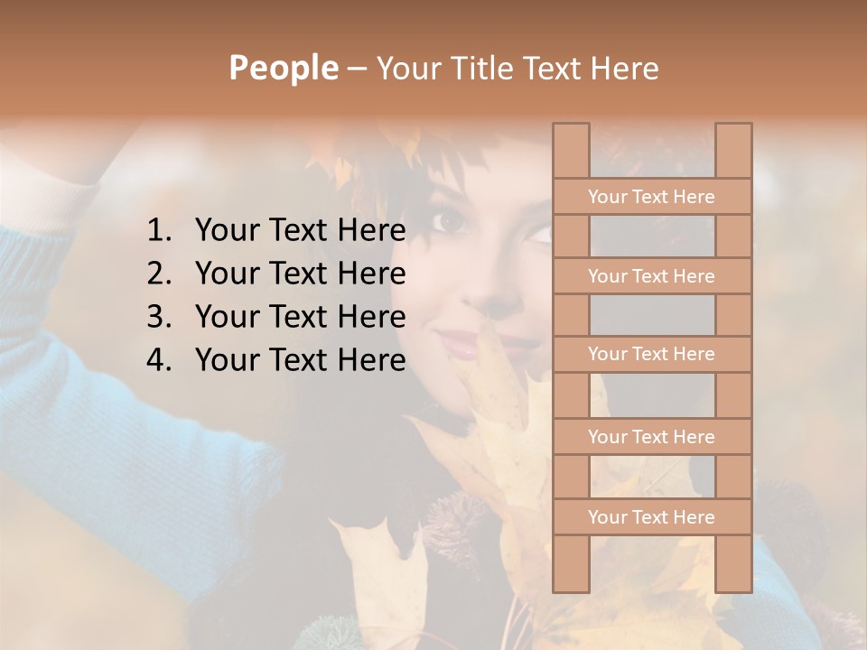 October Girl Maple PowerPoint Template