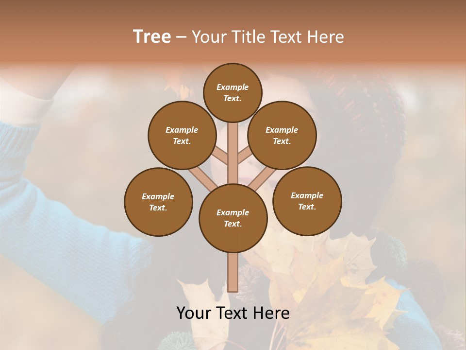 October Girl Maple PowerPoint Template