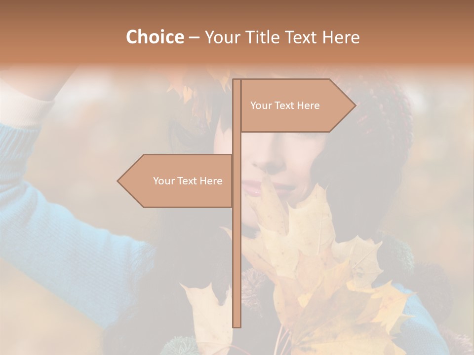 October Girl Maple PowerPoint Template