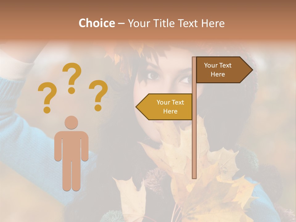 October Girl Maple PowerPoint Template