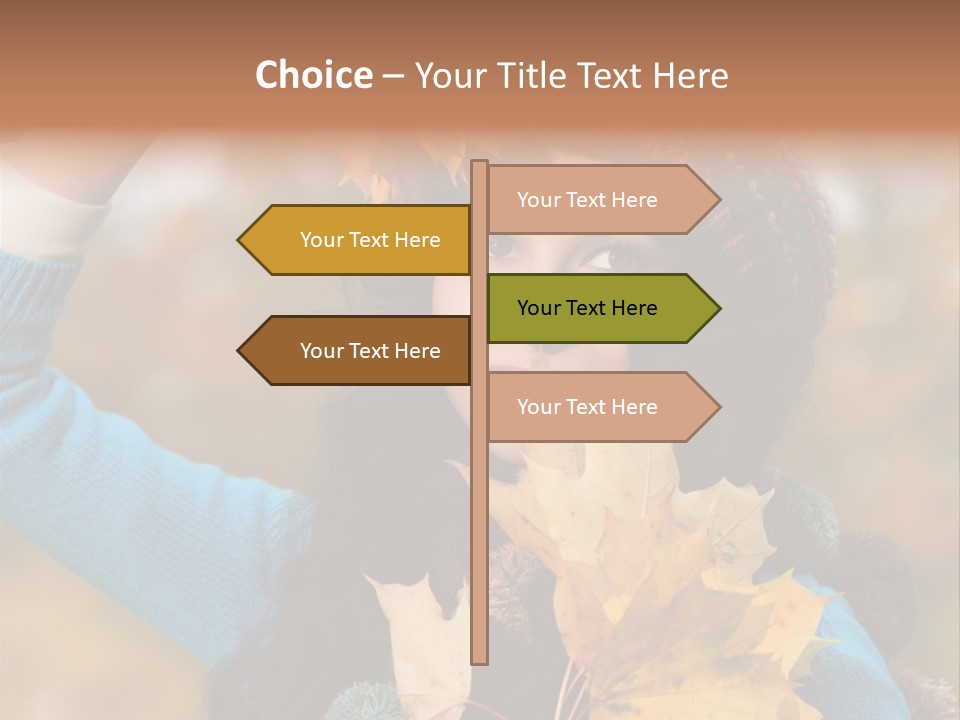 October Girl Maple PowerPoint Template