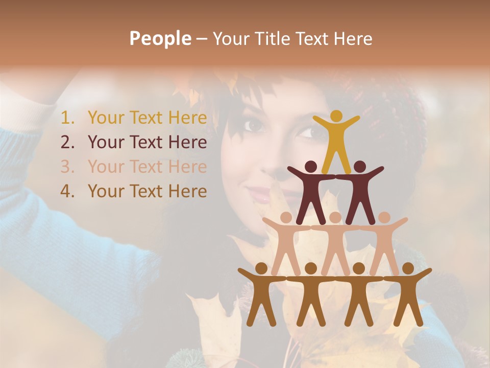 October Girl Maple PowerPoint Template