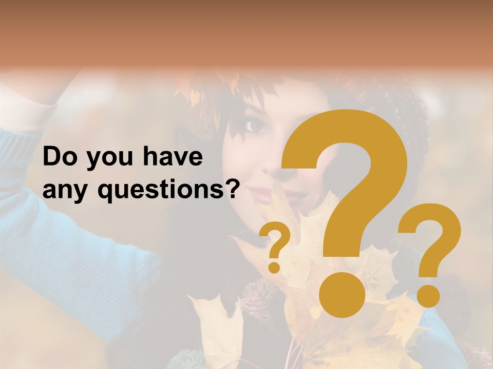 October Girl Maple PowerPoint Template