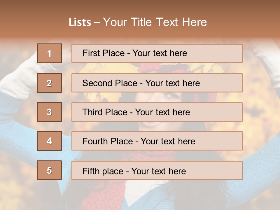 Cheerful Nature Girl PowerPoint Template