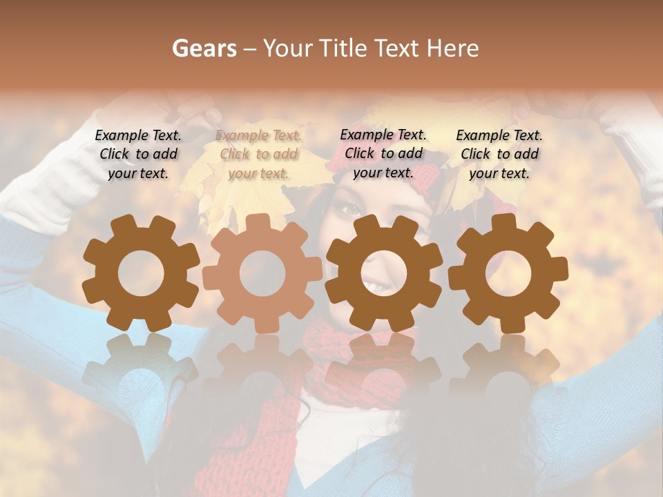 Cheerful Nature Girl PowerPoint Template