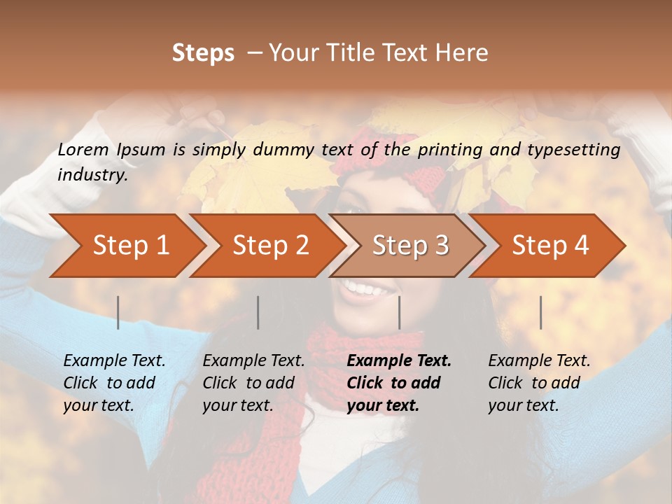Cheerful Nature Girl PowerPoint Template