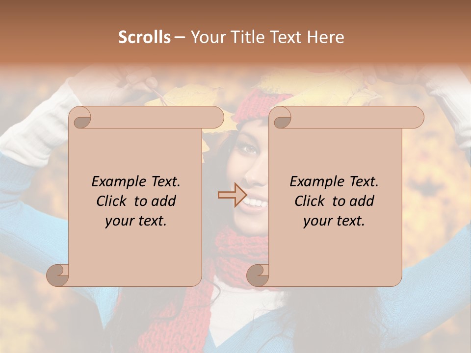 Cheerful Nature Girl PowerPoint Template