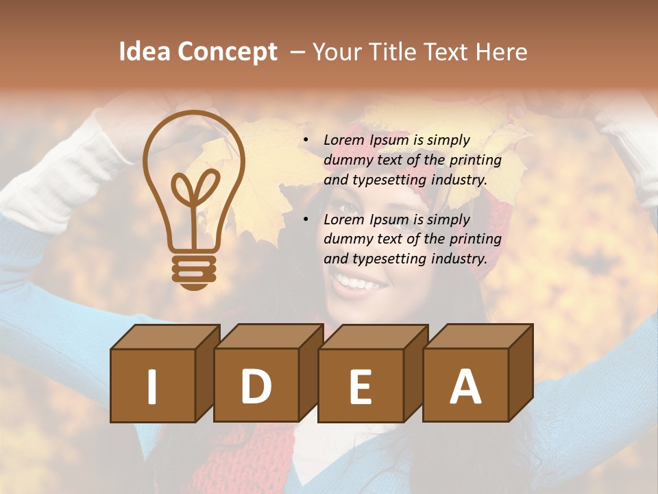 Cheerful Nature Girl PowerPoint Template