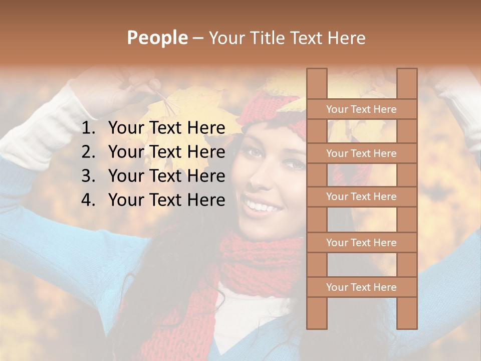 Cheerful Nature Girl PowerPoint Template