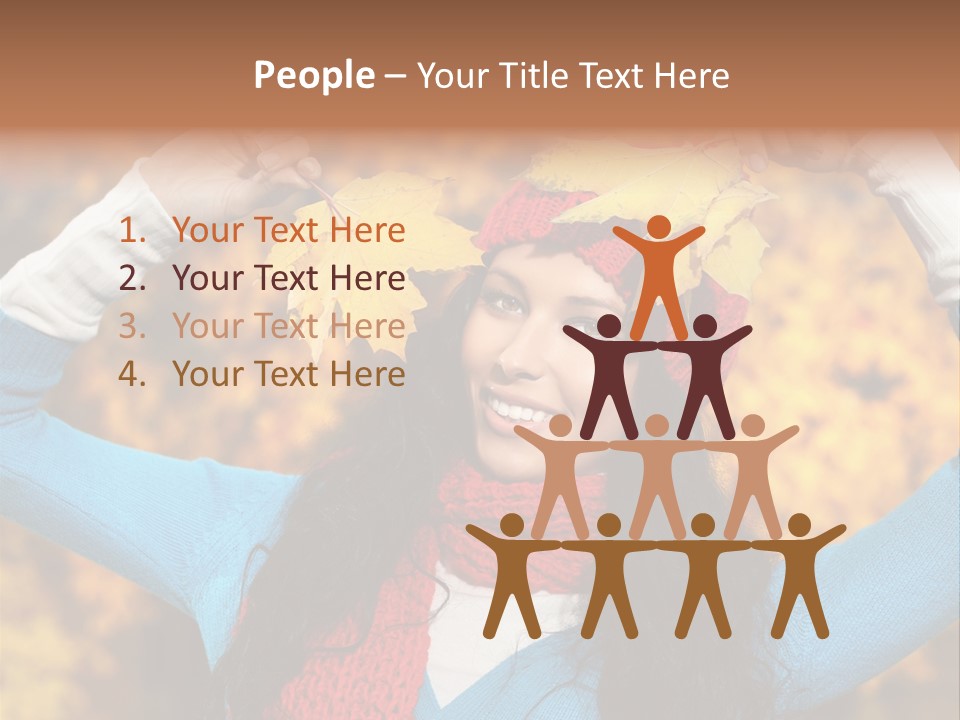 Cheerful Nature Girl PowerPoint Template