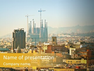 Tower Steeple Exterior PowerPoint Template