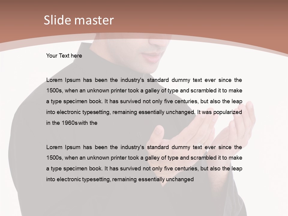 Guidance Arabic Hand PowerPoint Template