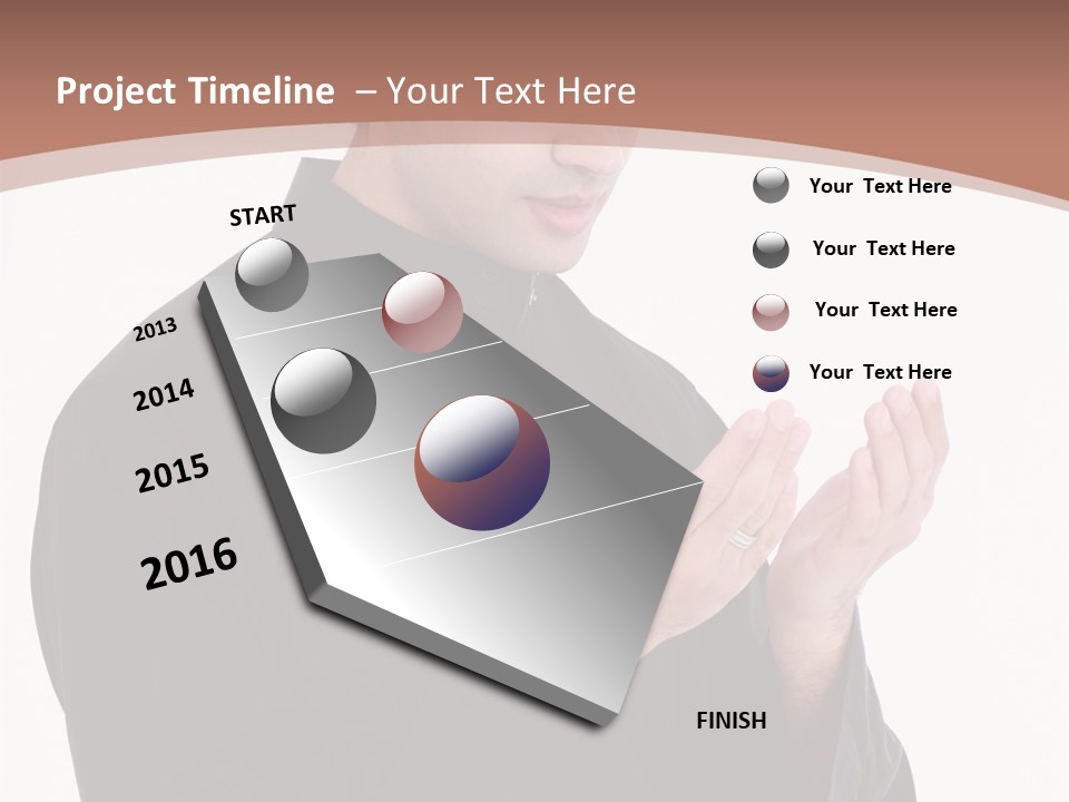 Guidance Arabic Hand PowerPoint Template