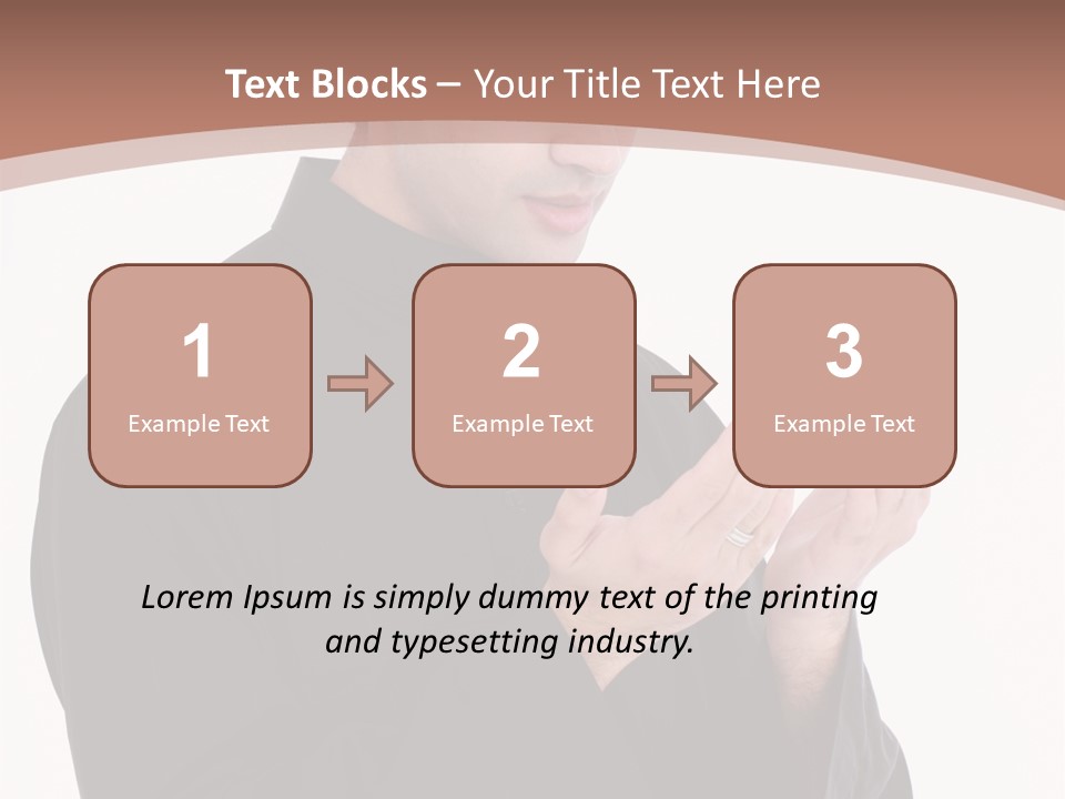 Guidance Arabic Hand PowerPoint Template