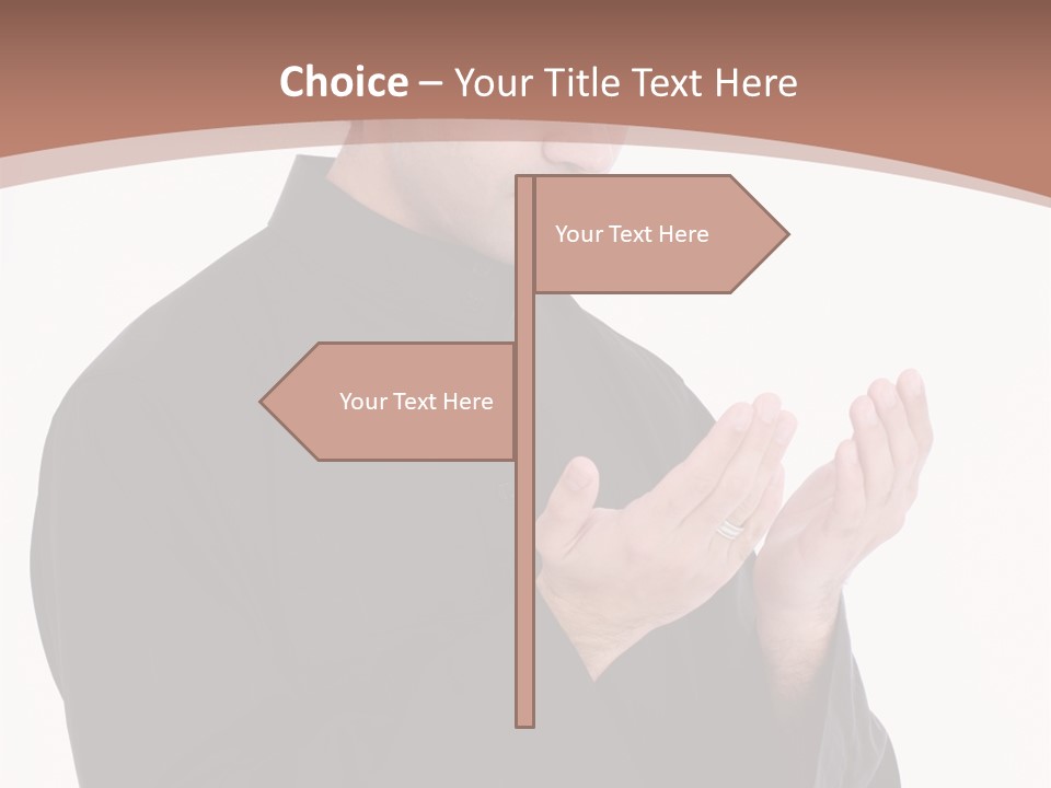 Guidance Arabic Hand PowerPoint Template