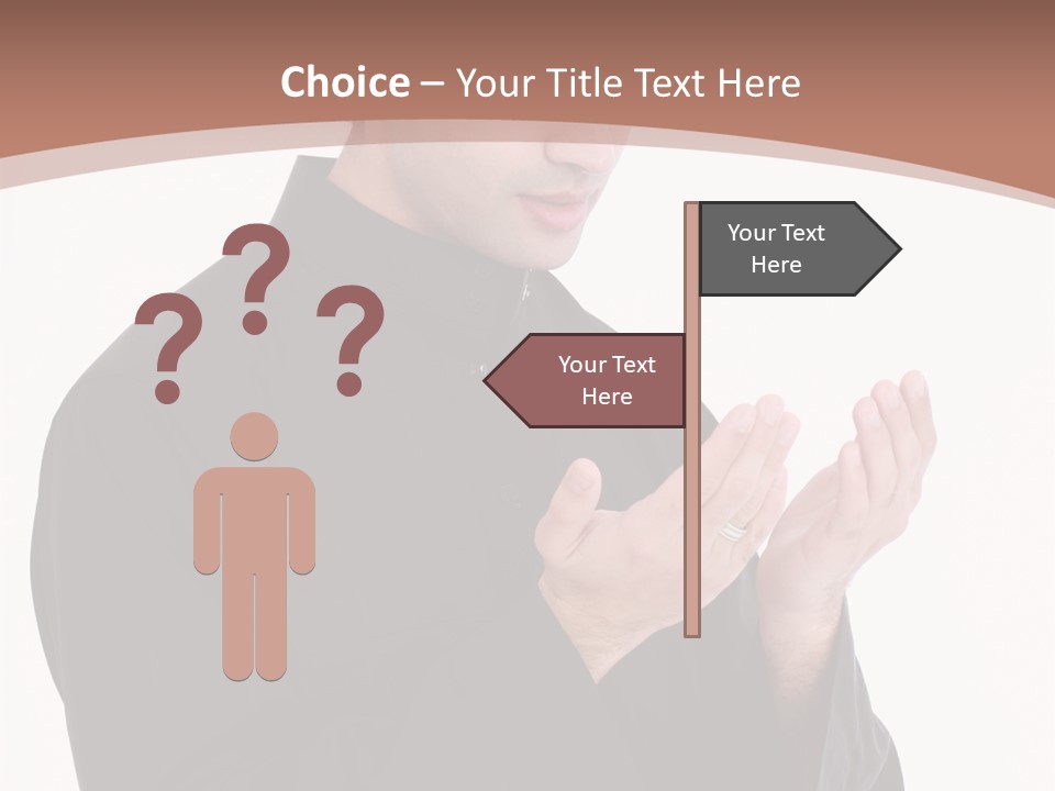 Guidance Arabic Hand PowerPoint Template