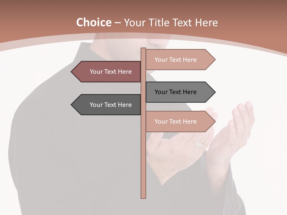 Guidance Arabic Hand PowerPoint Template