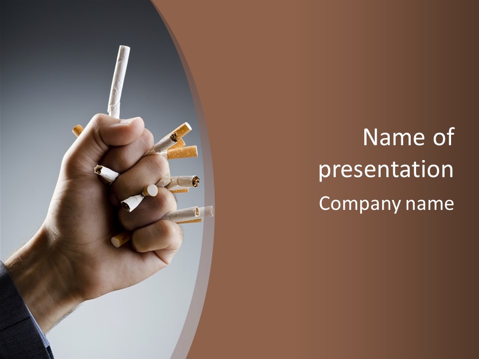 Health Portrait Smoke PowerPoint Template