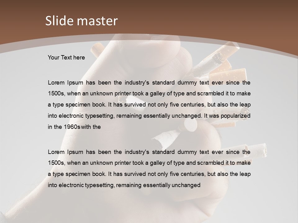 Health Portrait Smoke PowerPoint Template